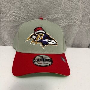 Baltimore Ravens Christmas 9FORTY A-Frame Snapback Hat NFL Adjustable Cap